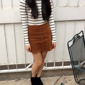 Women’s mini corduroy brown skirt, small